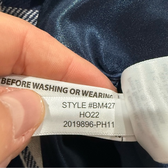 J Crew Coat Alfie Topcoat Boiled Wool in Buffalo Check Plaid Navy White - Picture 11 of 11